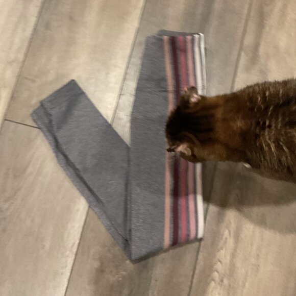 Lululemon Stretch Take A Hint 7/8 Tight Leggings Side Stripe Size 2 Grey - Picture 3 of 4